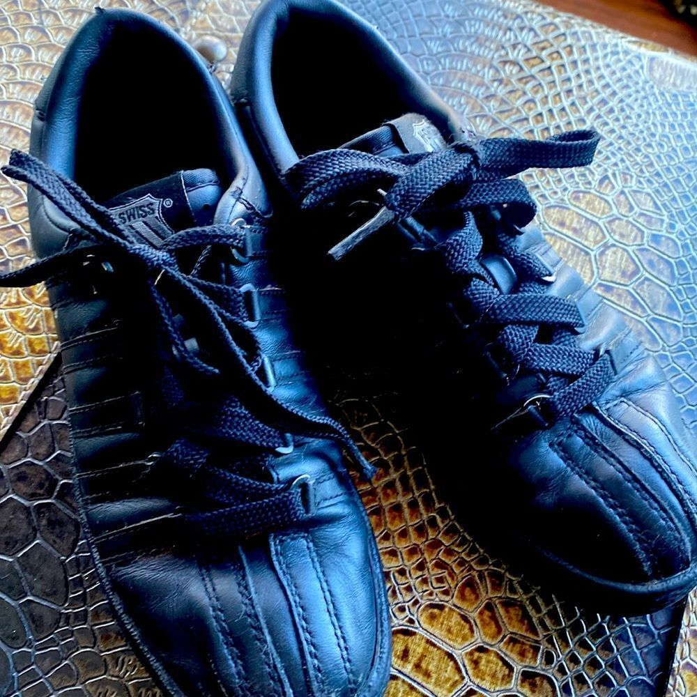K-Swiss Black Shoes classic kids size 13 unisex